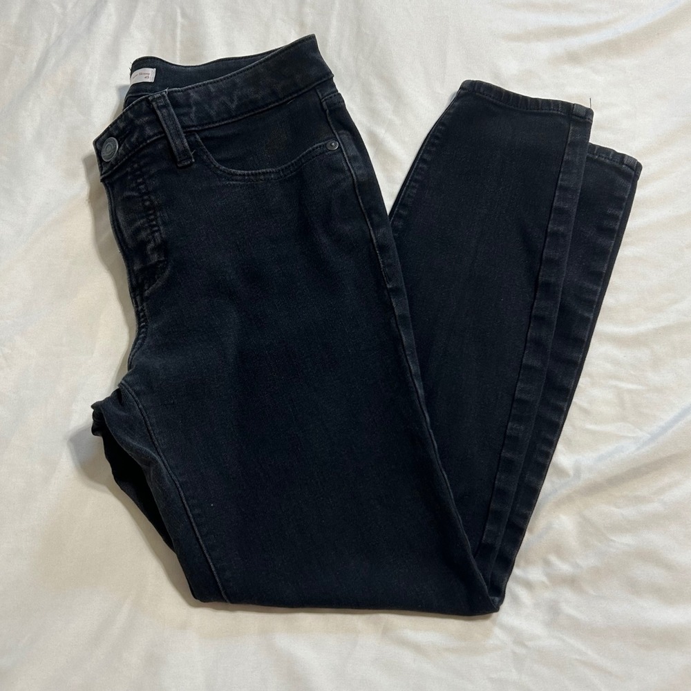 LC Lauren Conrad Super Skinny Jeans Black High Rise Stretch Denim Size 4S